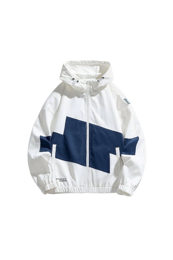 Men's Casual Techwear Jacket Windbreaker Korean Streetwear Hop Fashion Outerwear Lightweight Comfortable