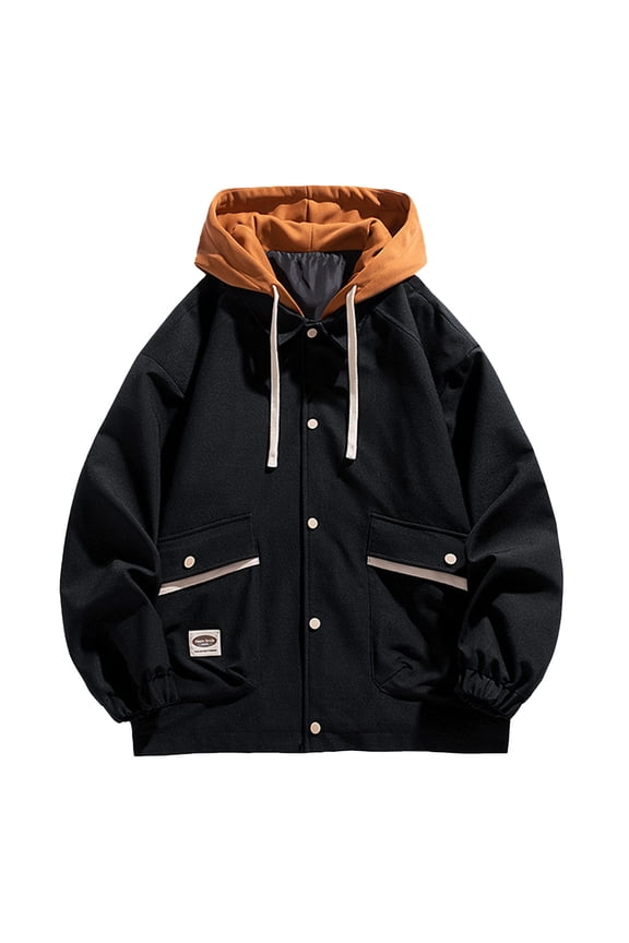 Men's Casual Techwear Jacket Windbreaker Korean Streetwear Hop Outerwear Lightweight Comfortable Fashion