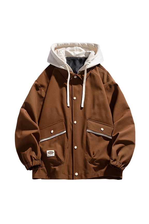 Men's Casual Techwear Jacket Windbreaker Korean Streetwear Hop Outerwear Lightweight Comfortable Fashion