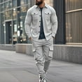 thumbnail image 1 of Men's Casual Tracksuit Athletic Full Zip Tracksuit Jacquard Jogging Set Jackets And Pants Outfit Sport Jogger Sweat Suits, 1 of 8