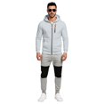 thumbnail image 1 of Men's Casual Tracksuit Set Autumn Comfortable Hooded Zip Up Sweatshirt And Matching Jogger Pants For Daily Wear Sports, 1 of 4