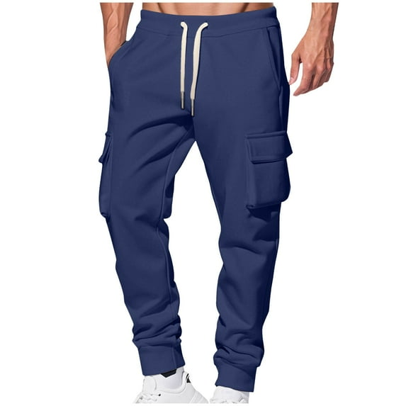 Men's Casual Trousers Featuring Flat Front Design And Convenient Side Pockets For Daily Wear Comfort And Style Pants Mens Fashion Joggers Sports Pants Trousers Mens Long Pants