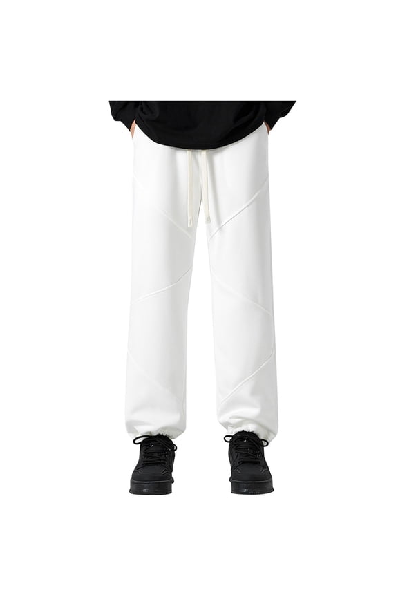 Men's Casual Trousers with Flexible Stretch Fabric Relaxed Fit for Daily Wear and Outdoor Adventures Lightweight Comfortable Design Casual Pants Elastic Waist Straight Work Pants for Men