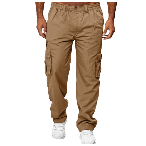 Men's Casual Trousers with Pockets Relaxed Fit Straight Leg Design for Everyday Wear and Business Comfort Pants Mens Fashion Joggers Sports Pants Trousers Mens Long Pants