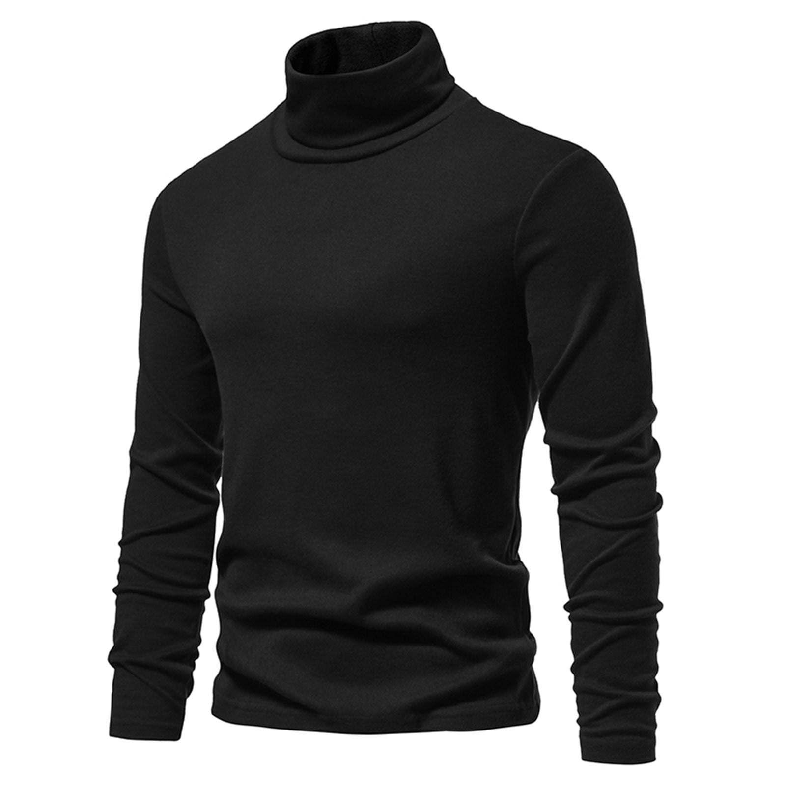 Herren Rollkragenpullover Slim Fit - Basic Strickpullover Aus Baumwolle