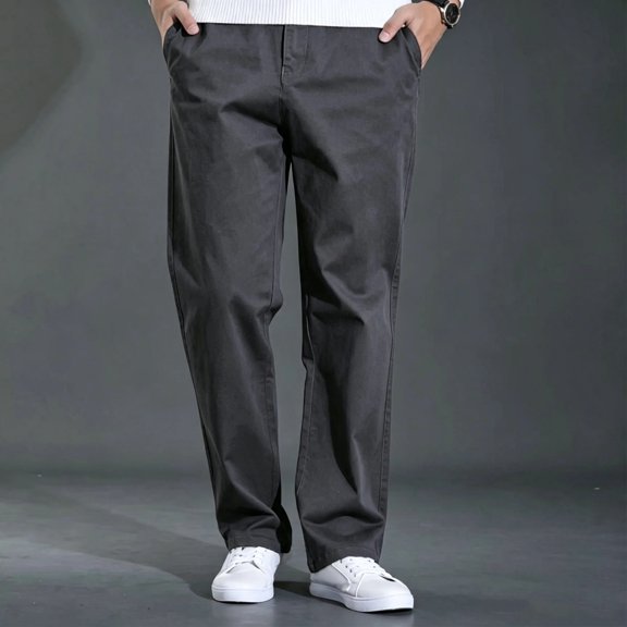 Men's Casual Twill Cargo Jogger Pants Stretch Relaxed Fit Outdoor Daily Training Trousers S-XXL