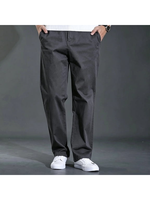 Men's Casual Twill Cargo Jogger Pants Stretch Relaxed Fit Outdoor Daily Training Trousers S-XXL