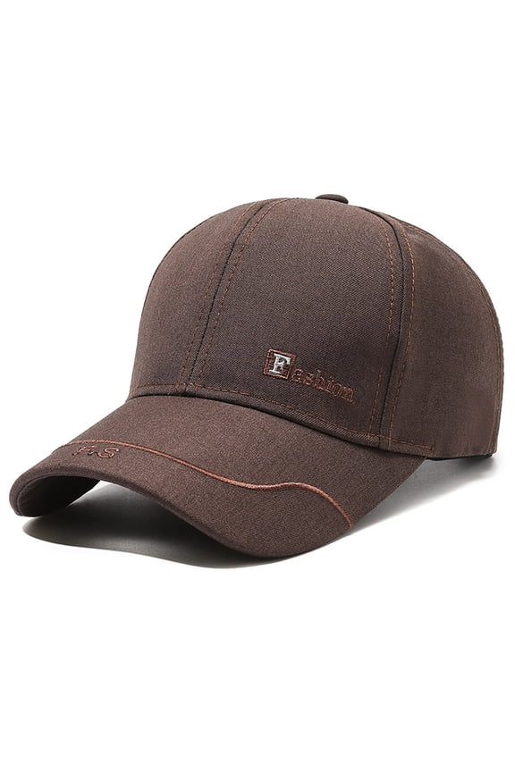 Men's Casual Versatile Baseball Cap, Soft Washed Cotton Low Profile Sunshade Hat, Retro Distressed Stereo Letter Embroidery Peaked Cap, Adjustable Rear Buckle Outdoor Sun Hat for Hiking Fishing A