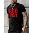 thumbnail image 1 of Men's Casual & Versatile Slogan Printed Short Sleeve T-Shirt, 1 of 8