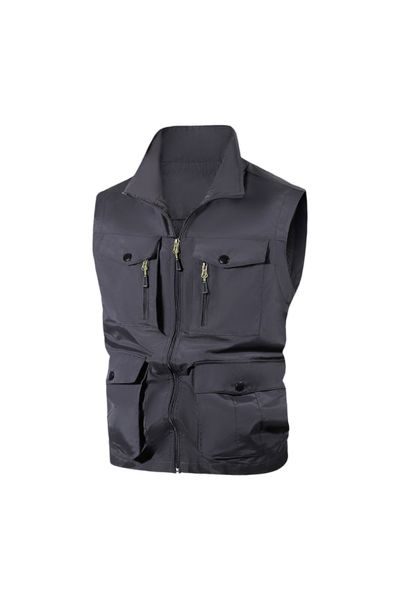 Men's Casual Vest Lightweight Sleeveless Jacket With Multiple Pockets Stand Collar For Daily Wear Home Outdoor Hiking Spring Summer puffer jacket men