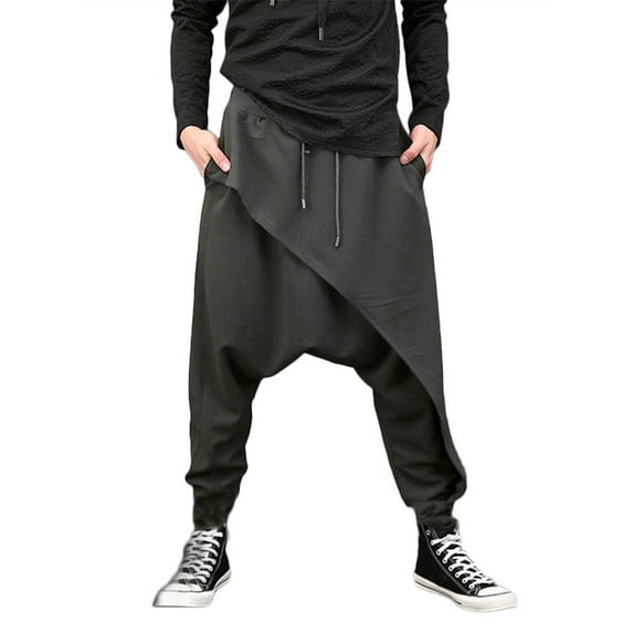 Men's Casual Vintage Harem Pants Hip Hop Loose Yoga Trousers