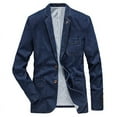 thumbnail image 1 of Men's Casual Vintage Suit Three-dimensional Patch Pocket Lapel Slim Fit Jacket, 1 of 2