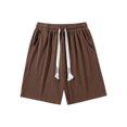 thumbnail image 1 of Men's Casual Waffle Knit Sweat Shorts Summer Beach Vacation Bermuda Short Pants, 7" Inseam Moisture Wicking Drawstring Elastic Waist Lounge Shorts Big & Tall, 1 of 7