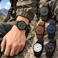 thumbnail image 1 of Men's Casual Watch Combines Luminous Hands, Analog Display, Fabric Strap And Large Number Dial For Outdoor Wear, 1 of 3