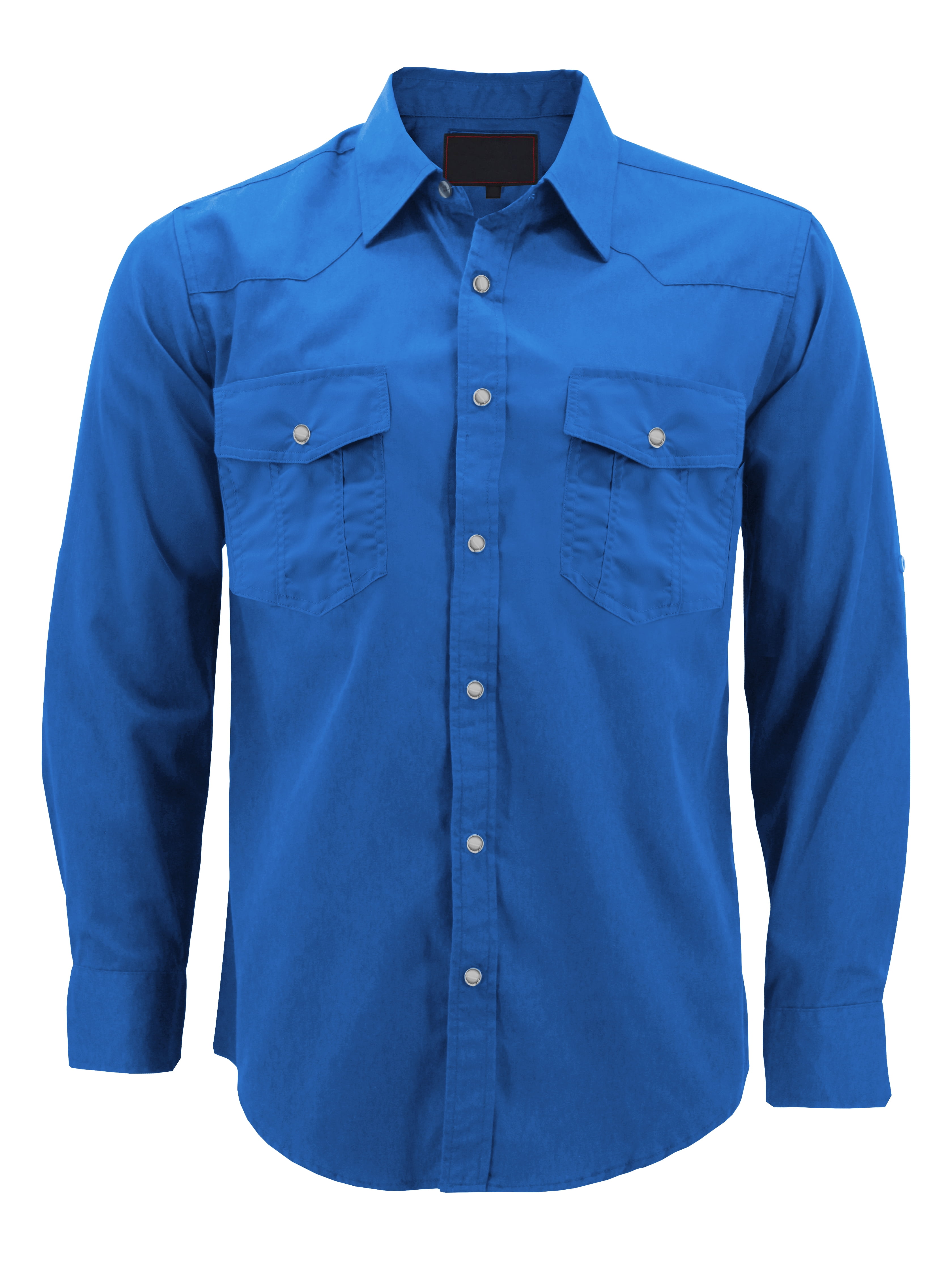 Men's Casual Western Pearl Snap Button Down Long Sleeve Cowboy