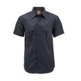 thumbnail image 1 of Men’s Casual Western Pearl Snap Button Down Short Sleeve Cowboy Dress Shirt (Dark Gray #1, XL), 1 of 3