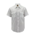 thumbnail image 1 of Men’s Casual Western Pearl Snap Button Down Short Sleeve Cowboy Dress Shirt (White #5, M), 1 of 3