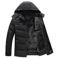 thumbnail image 1 of Men's Casual Winter Jacket Thicken Warm Men Zipper Hooded Coat With Pocket, 1 of 4