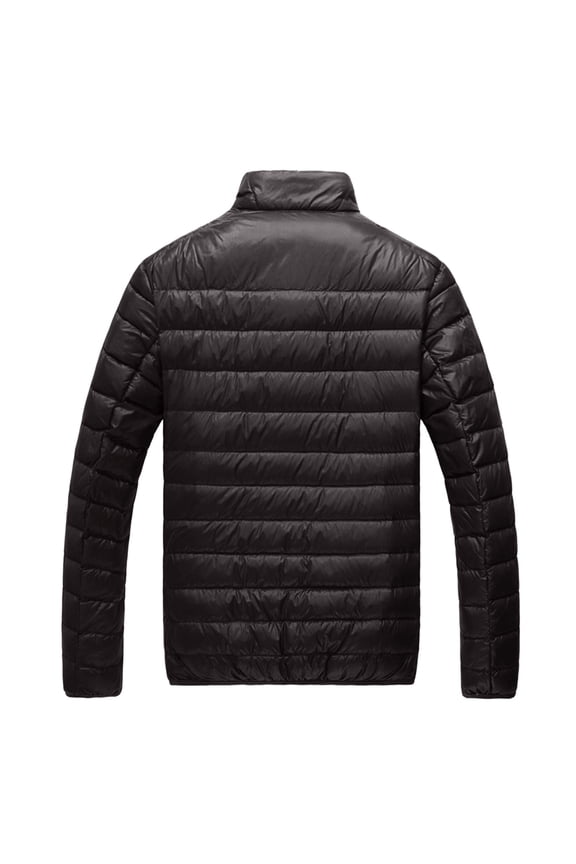 Men's Casual Winter Jacket Warm Men Zipper Stand Collar Coat With Pocket