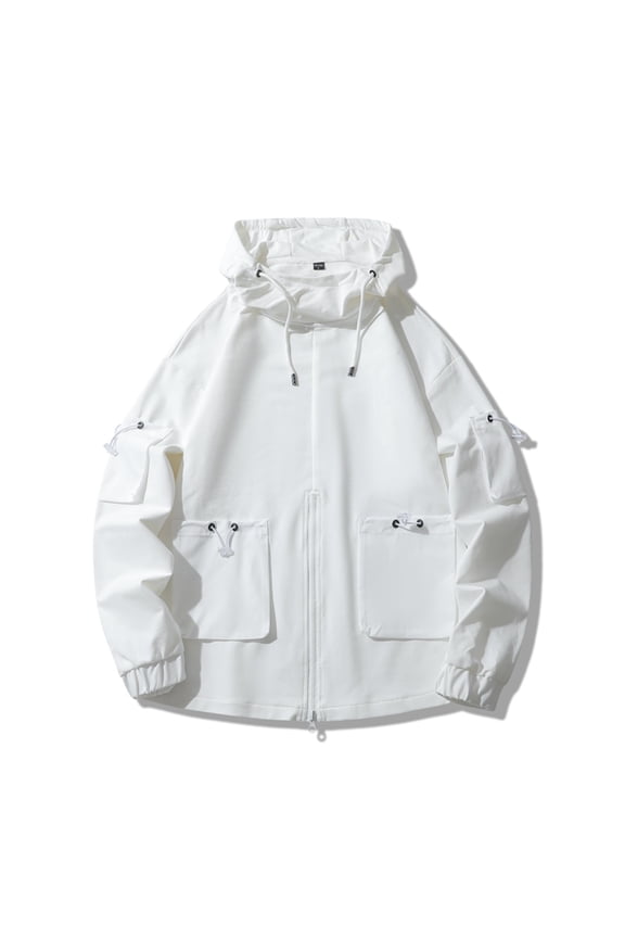 Men's Casual Zipper Hoodie Jacket with Letter Print and Secure Pockets for Autumn Outdoor Wear Oversized Pullover Long Sleeve Crewneck Casual Tops