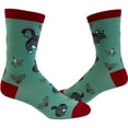 thumbnail image 1 of Men's Cat Butt Mistletoe Socks Funny Christmas Kitty Pet Lover Sarcastic Footwear, 1 of 9