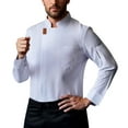 thumbnail image 1 of Men's Catering Chef Workwear Chef Outfit Long Sleeve Top Cardigan Shirt, 1 of 4