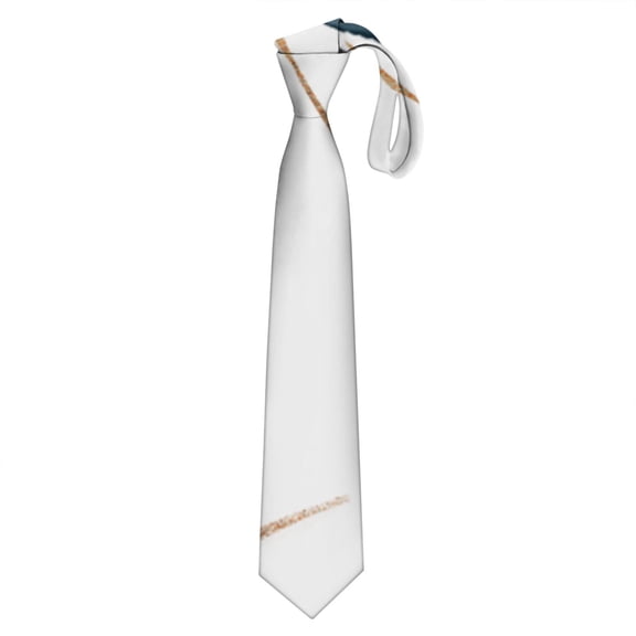 Men’s Celestial Tie – Sun & Moon Print, Bohemian Polyester for Groomsmen & Gifts