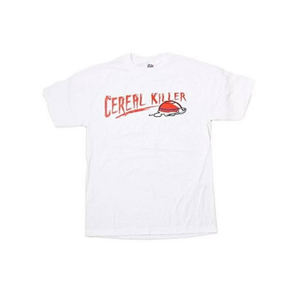Men's Cereal Killer T Shirt, White 2XL