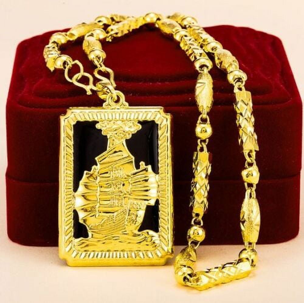 21 karat gold ingot necklace - أزوري للمجوهرات والألماس AZZURRI-A
