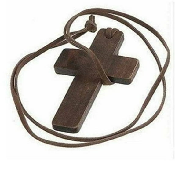 Men's Chain Chains Wooden Necklace Blackw for Women Choker Necklaces Cross 30 Pcs