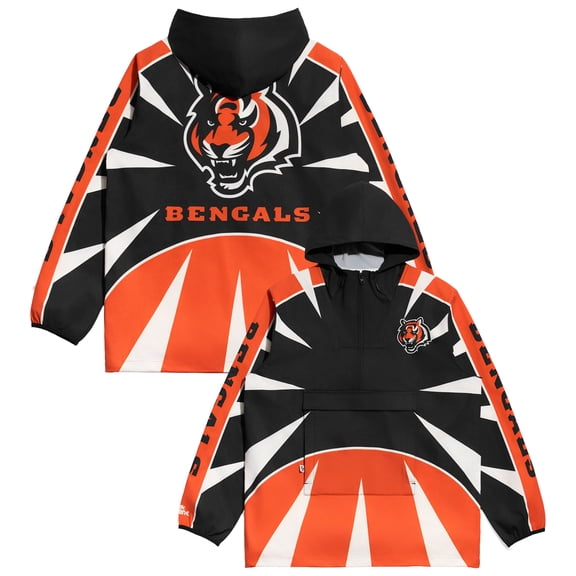 Men's Chalk Line Black Cincinnati Bengals Spike Anorak Half-Zip Jacket