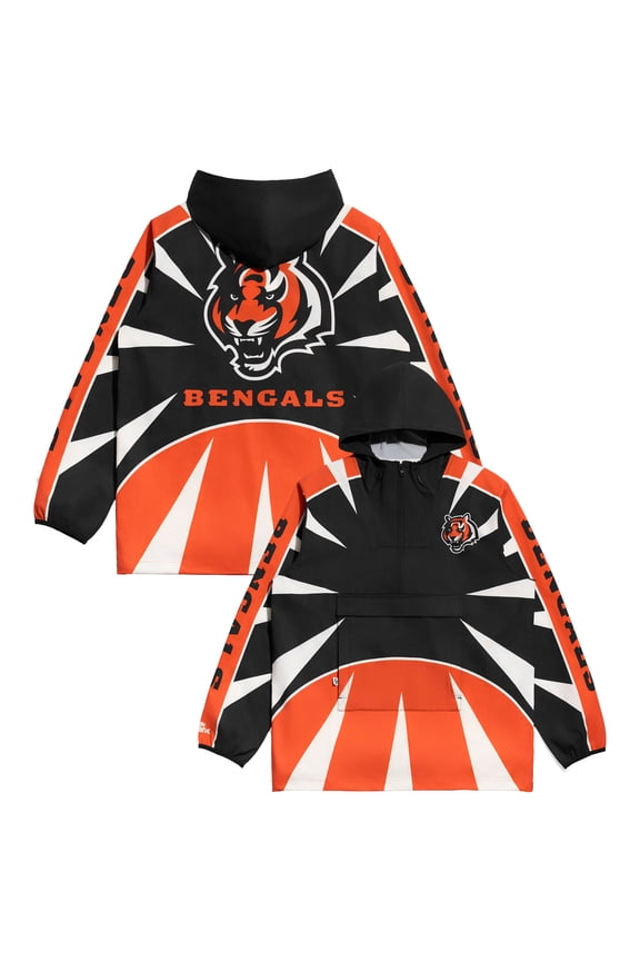 Men's Chalk Line Black Cincinnati Bengals Spike Anorak Half-Zip Jacket