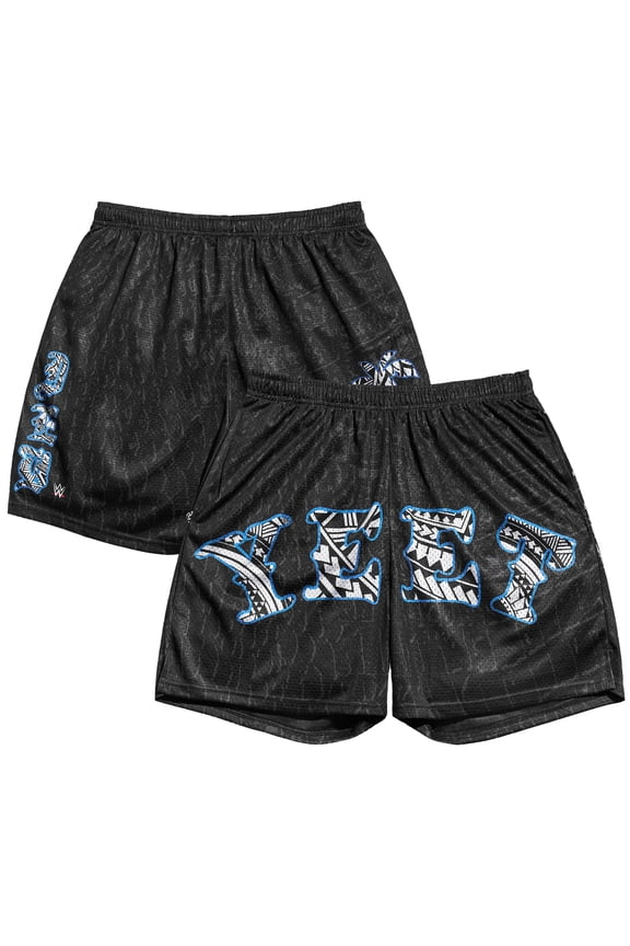 Men's Chalk Line Black Jey Uso Tribal Yeet Retro Shorts