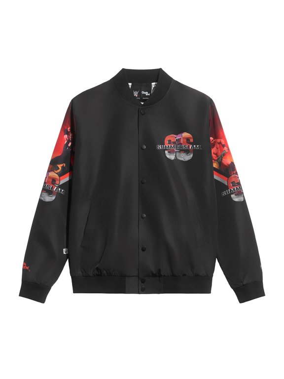 Men's Chalk Line Black SummerSlam 1998 Fanimation Satin Full-Snap Jacket