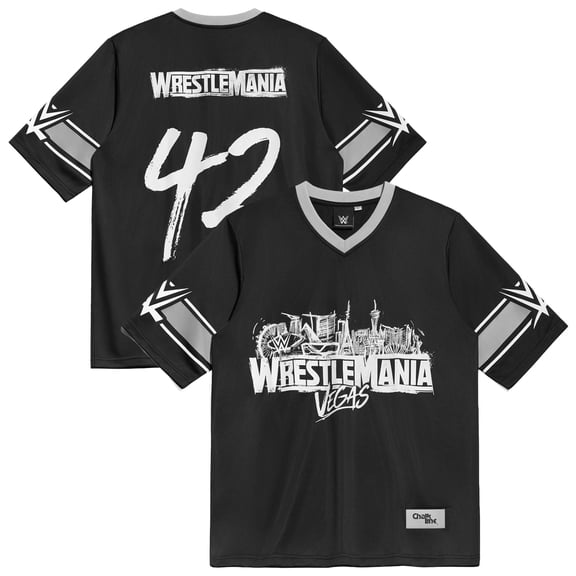 Men's Chalk Line Black WrestleMania 42 Vegas Football Fashion Jersey