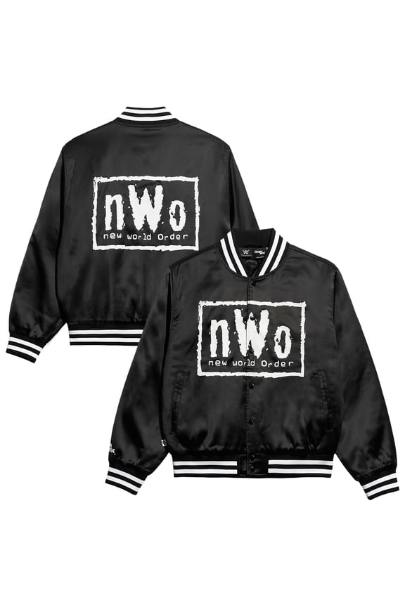 Men's Chalk Line Black nWo OG Quilted Satin Full-Snap Jacket