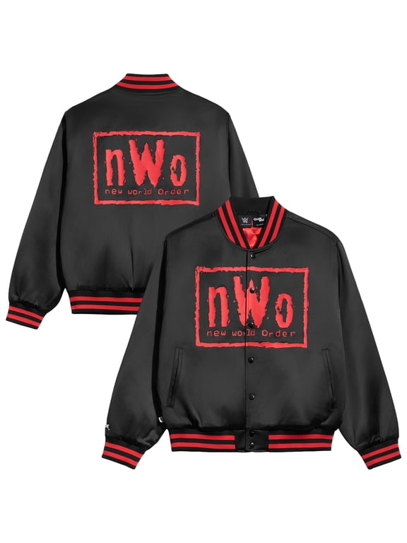 Men's Chalk Line Black nWo Wolfpac Quilted Satin Full-Snap Jacket