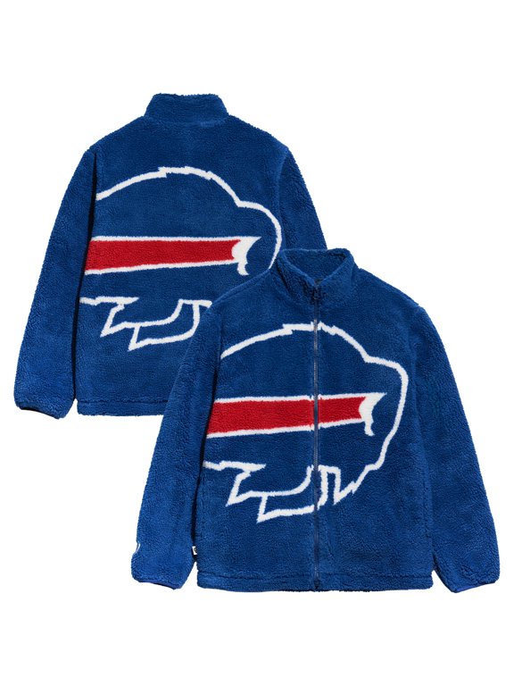 Men's Chalk Line Blue Buffalo Bills Big Logo Full-Zip Sherpa Jacket