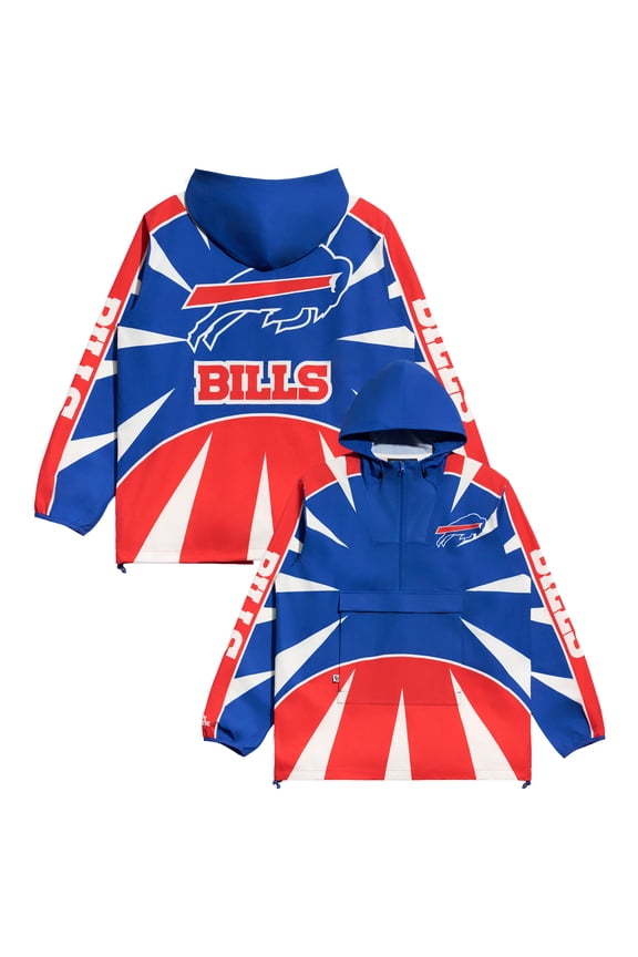 Men's Chalk Line Blue Buffalo Bills Spike Anorak Half-Zip Jacket