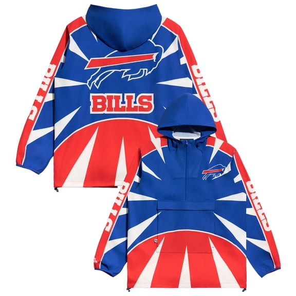 Men's Chalk Line Blue Buffalo Bills Spike Anorak Half-Zip Jacket