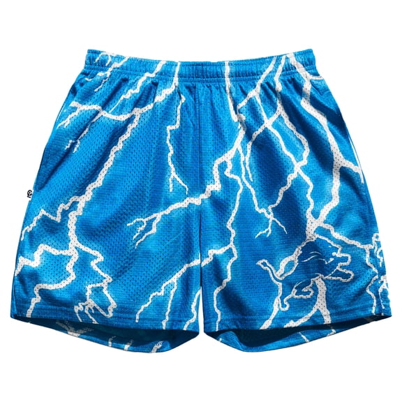 Men's Chalk Line Blue Detroit Lions Lightning Retro Shorts