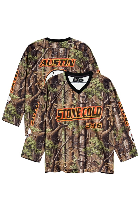 Men's Chalk Line Camo "Stone Cold" Steve Austin Split Hockey Jersey