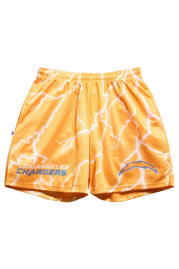 Men's Chalk Line Gold Los Angeles Chargers Lightning Retro Shorts