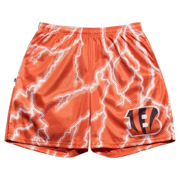 Men's Chalk Line Orange Cincinnati Bengals Lightning Retro Shorts