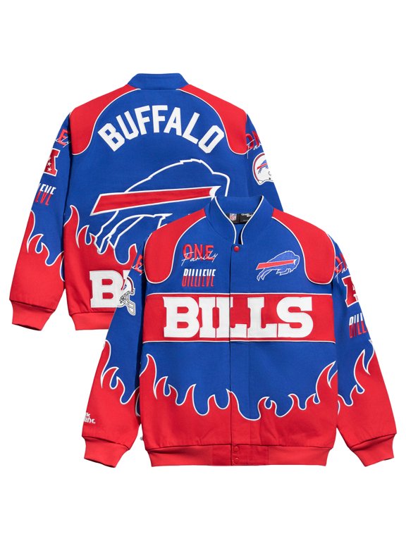 Men's Chalk Line Royal Buffalo Bills Premium Racing Full-Snap Jacket
