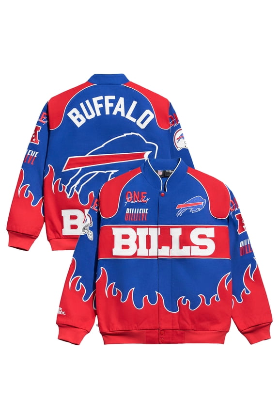 Men's Chalk Line Royal Buffalo Bills Premium Racing Full-Snap Jacket