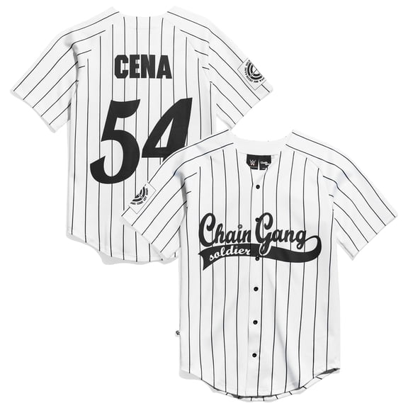 Men's Chalk Line White John Cena Chain Gang Soldier Fashion Baseball Jersey