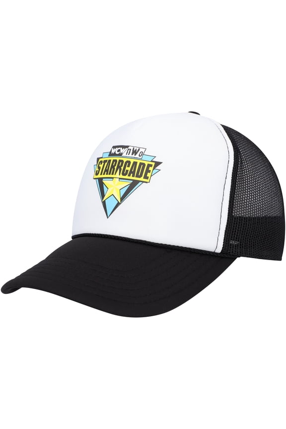 Men's Chalk Line White WCW Starrcade Logo Trucker Adjustable Hat