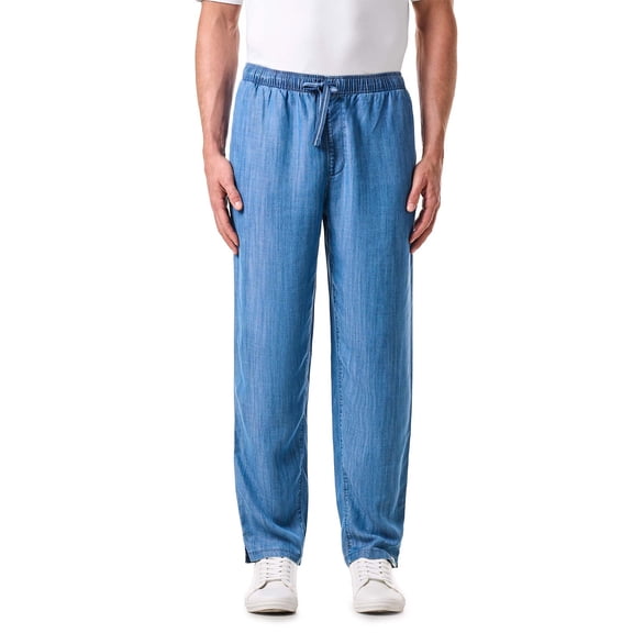 Men's Chambray Pants - UPF 50+ Sun Protection - Brickel in Light Indigo Chambray