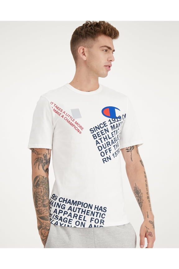 Men's Champion Behind the Label Heritage Tee White L